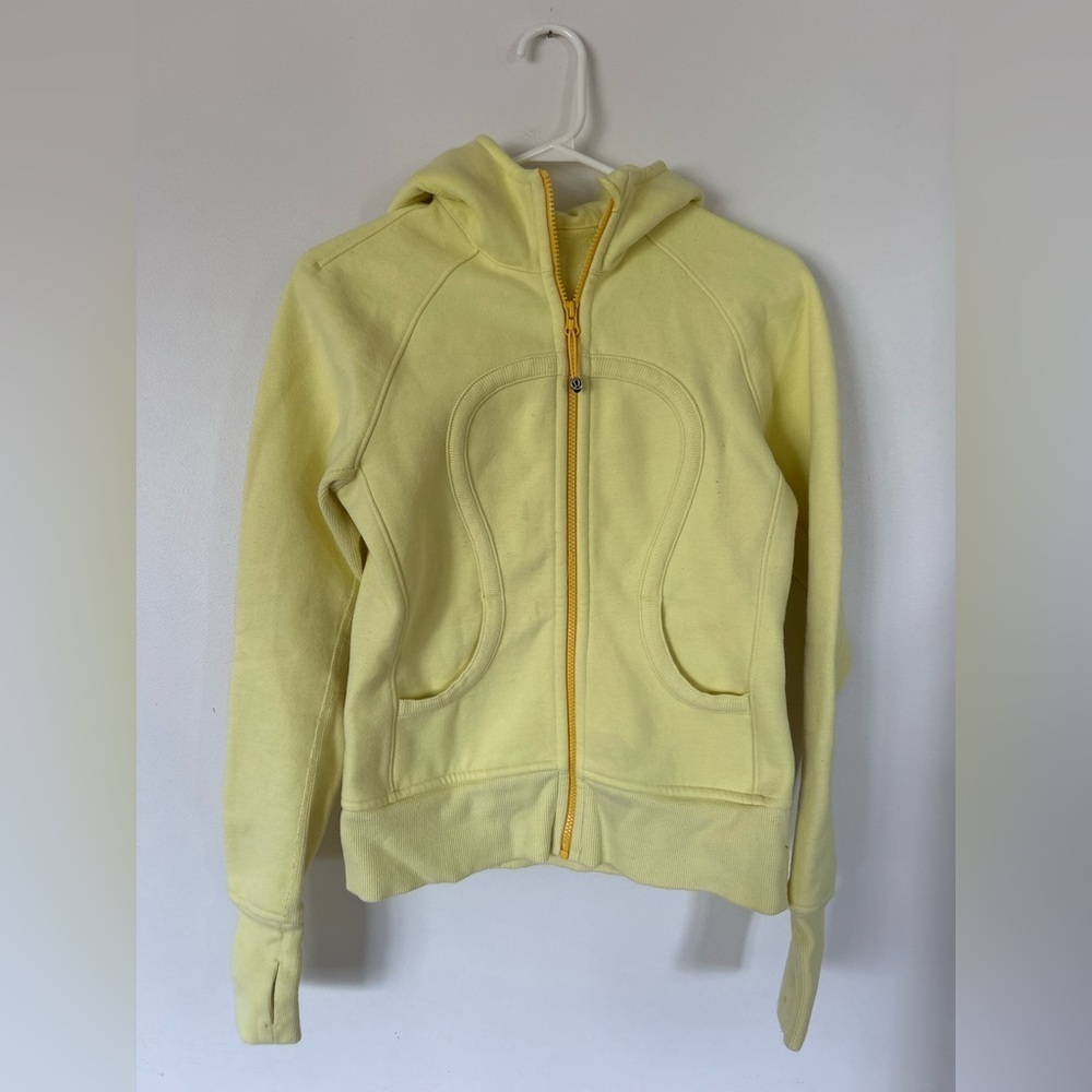 Lululemon Scuba Hoodie *Stretch (Lined Hood) Mellow Lemon Size 6 - Picture 1 of 5